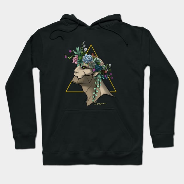 Crown of Succulents Hoodie by Spinejackel